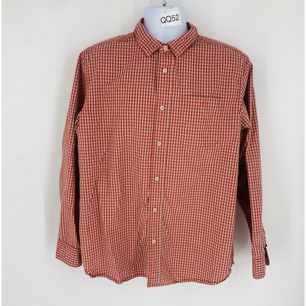The North Face Men’s Button Up XL Red Gingham Check Collared Shirt Office Casual